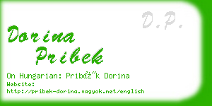 dorina pribek business card